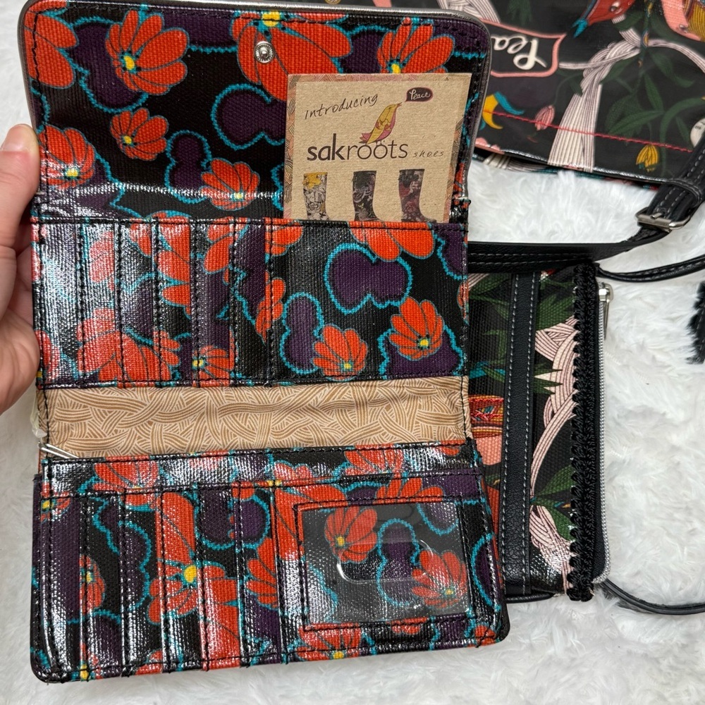 Sakroots Artist Circle Peace Birds Tote Set NWT Boho Festival Bag Wallet - Picture 2 of 16